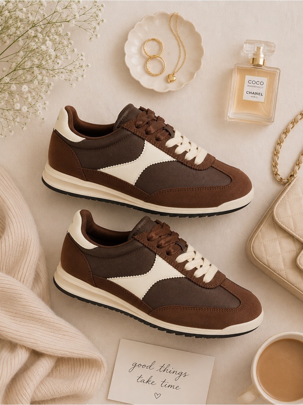 NEW Universal Thread Retro Skyler Jogger Sneakers with Memory Foam Brown Size 7